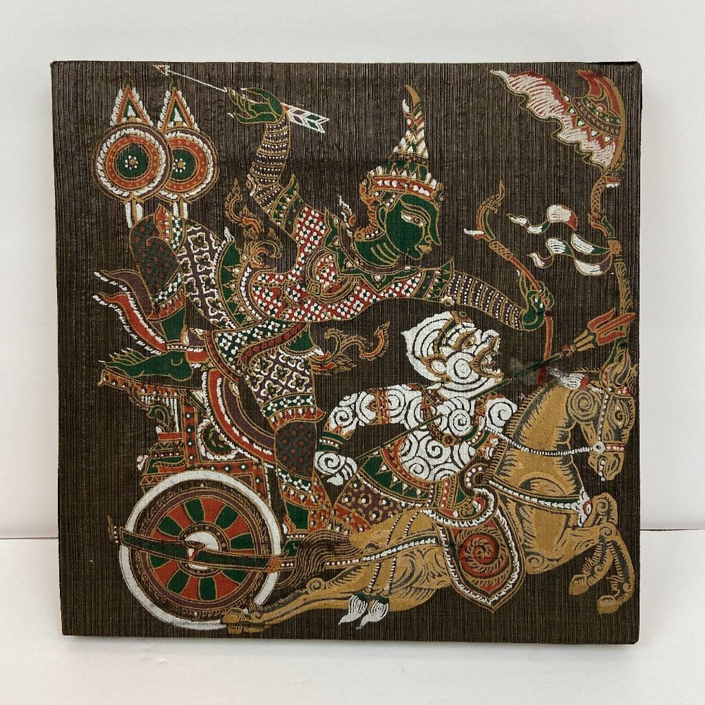 Vintage Thai Mythology Fabric Wall Art